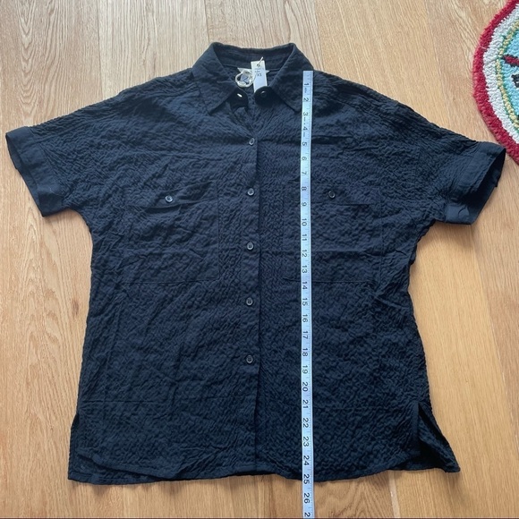 NWT MAX STUDIO SHORT SLEEVES  BLACK SHIRT - XS - Picture 8 of 9